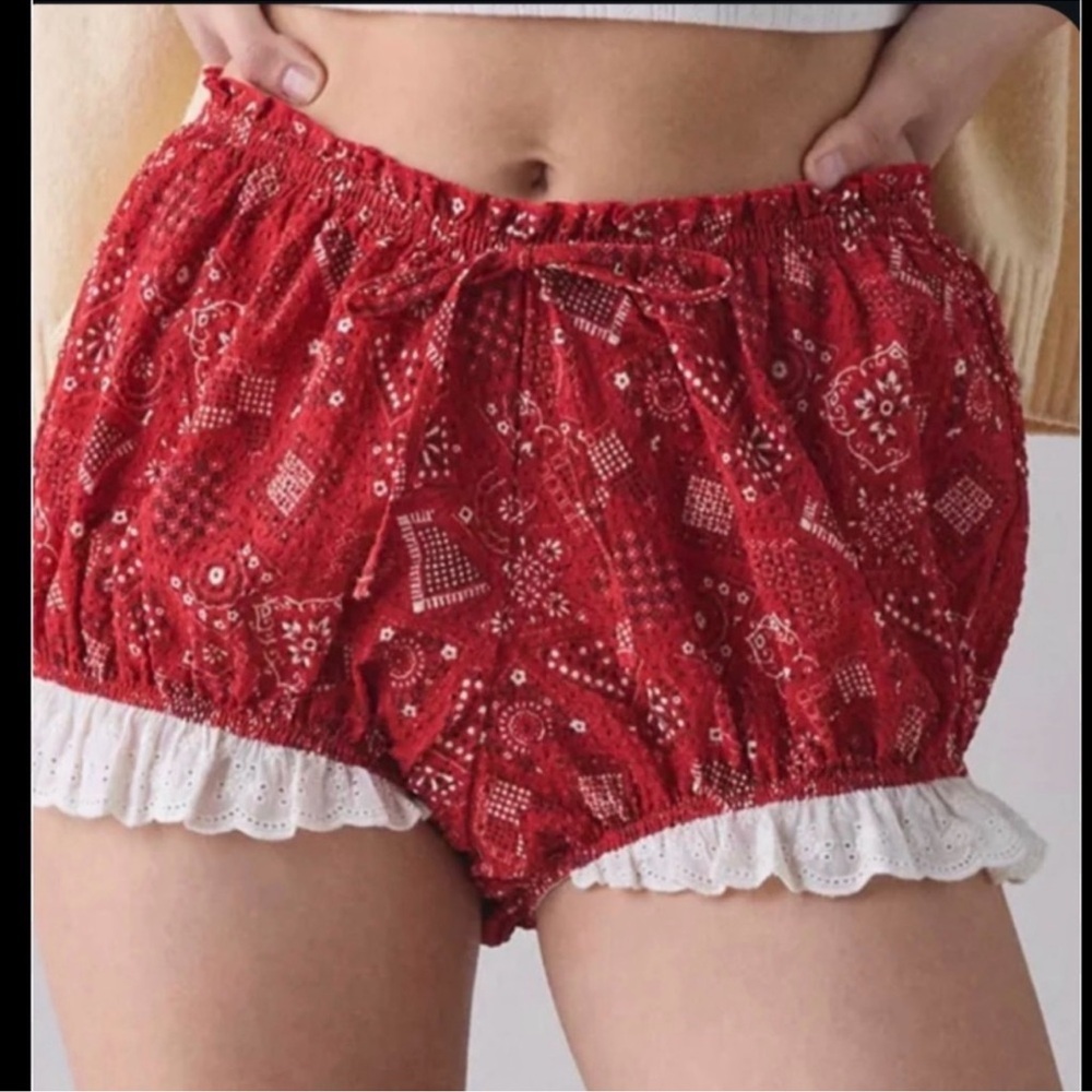 URBAN OUTFITTERS OUT FROM UNDER PIN UP PICNIC BLOOMERS SHORTS SIZE S NWOT